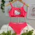 Biquini Infantil Momi Pink Neon Hello Kitty Babados