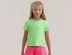 Blusa Infantil Manga Curta Malha Canelada Verde Neon Petit Cherie