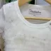 Blusa Infantil Pituchinhus Off-White Tule com Lantejoulas