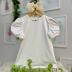 Blusa Infantil Yoyo Off White Lisa Strass Pérolas