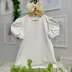 Blusa Infantil Yoyo Off White Lisa Strass Pérolas