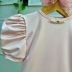 Blusa Infantil Yoyo Rosa Lisa Strass Pérolas