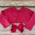 Bolero Infantil Baby Vermelho com Strass Petit Cherie 