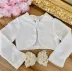 Bolero Infantil Off White Celebração Petit Cherie