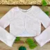 Bolero Infantil Rosa Claro Bordado com Pérolas Winter Petit Cherie