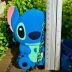 Bolsa Infantil Euro Baby Kids Azul Stitch Emborrachado com Alça Dupla