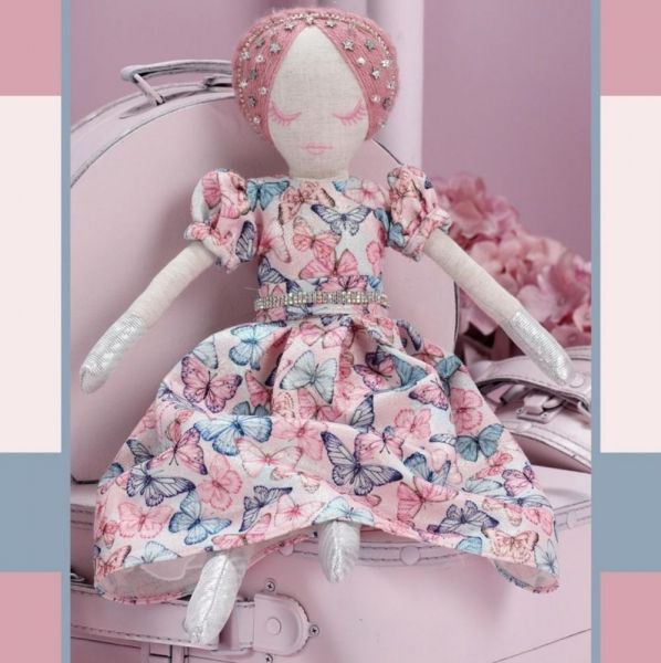 Kit de Vestidos Criança e Boneca Lilás Borboletas, Moda PETIT PETIT, Roupa  para boneca