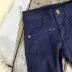 Calça Infantil Skinny Azul com Strass Petit Cherie