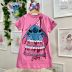 Camisola Infantil Animê Pink Stitch Disney