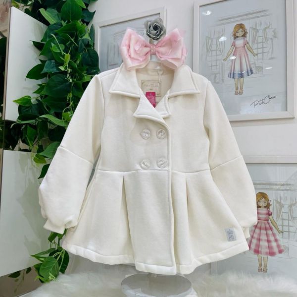 Casaco Infantil de Pelúcia Teddy Off White com Gola - - Amourele - Moda  Infantil