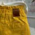 Conjunto Infantil Animê Blusa Off White Minnie Bordado Amarelo Short Sarja Liso Amarelo