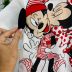 Conjunto Infantil Animê Off White Blusa Mickey minnie Bolinhas Short Vermelho Tradicional