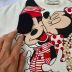 Conjunto Infantil Animê Off White Blusa Mickey minnie Bolinhas Short Vermelho Tradicional