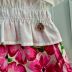 Conjunto Infantil Animê Off White Floral Tons De Rosa /shorts Floral Pink Disney