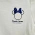 Conjunto Infantil Animê Off-White Minnie Amarração Estampa Verso Strass Shorts Azul Aplic. Strass 