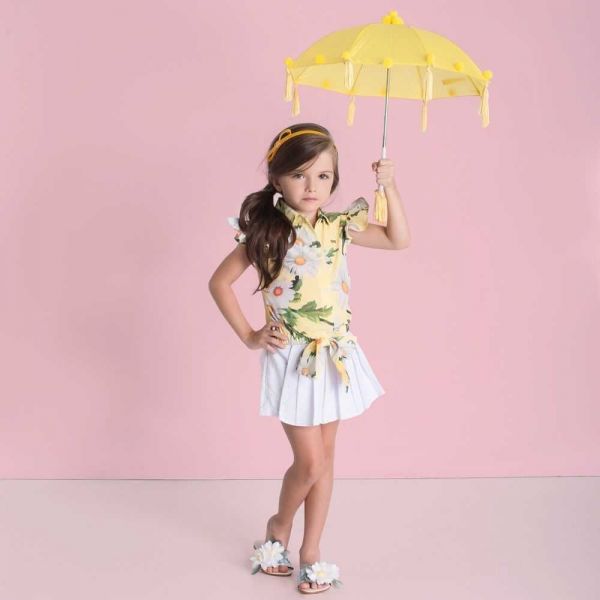 Conjunto Infantil de Menina, com Short e Blusa, Festa,8 Anos