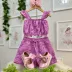 Conjunto Infantil Feminino Kukiê Lavanda em Laise