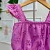 Conjunto Infantil Feminino Kukiê Lavanda em Laise