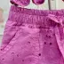 Conjunto Infantil Feminino Kukiê Lavanda em Laise