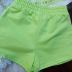 Conjunto Infantil Feminino Momi Blusa Off-White Gripper Shorts Saia Verde Neon