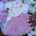 Conjunto Infantil Feminino Momi Blusa Off-White Saia Tule Rosa Claro Bolinhas 