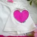 Conjunto Infantil Feminino Momi Corações Pink Blusa Strass Saia Tule