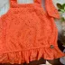 Conjunto Infantil Feminino Momi Laranja de Laise com Laço e Babados