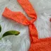 Conjunto Infantil Feminino Momi Laranja de Laise com Laço e Babados