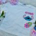 Conjunto Infantil Feminino Momi Stitch Strass com Bermuda Rosa