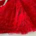 Conjunto Infantil Feminino Petit Cherie Vermelho Ursinhas Laço Tule Brilho Strass