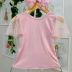 Conjunto Infantil Kukiê Salopete Jeans Claro Bolso Lantejoulas Barra Tule Blusa Rosa Tule Strass