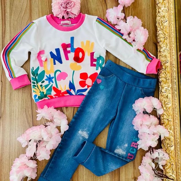 rainbow flower moletom com capuz