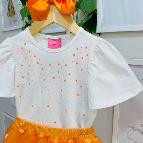 Disney Tanquíni top maiô e saia, Laranja, 2T