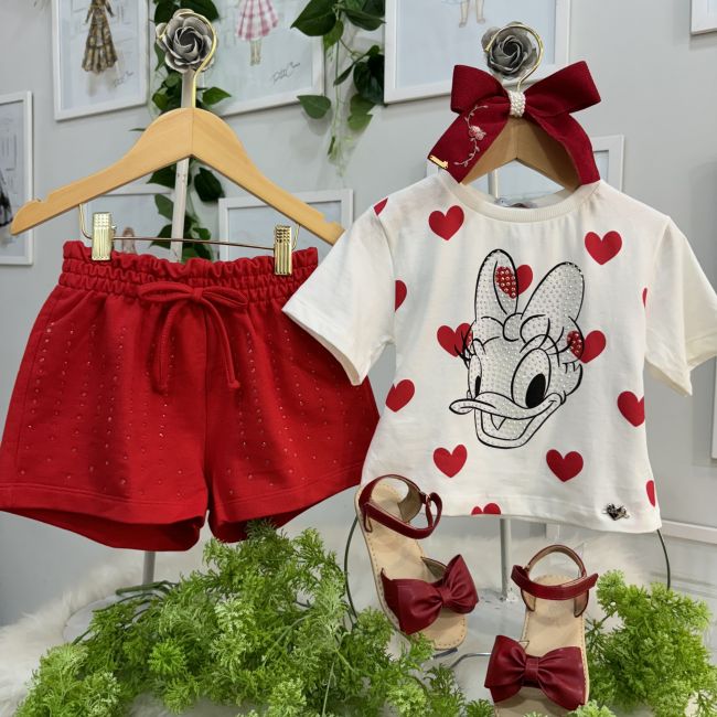 Sandália Infantil Euro Baby Kids Vermelho de Couro Legítimo com Laço