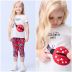 Conjunto Infantil Momi Off White Blusa Joaninha Vermelha Aplicação Ziper Legging Vermelha Joaninha