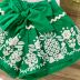 Conjunto Infantil Momi Regata Canelada Off White Shorts Verde Sianinha Estampa Floral