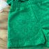 Conjunto Infantil Momi Verde Em Laise Liso Alça Fina Shorts Verde Laise Liso