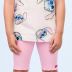 Conjunto Pijama Animê Blusa Off White Stitch Colorido Neon Legging Rosa Canelada Lisa