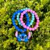 Kit Pulseiras Infantil Euro Baby Kids Tons De Azul/Rosa Claro Stitch