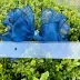 Laço Infantil Euro Baby Kids Azul Cobalto Organza Mini Pérolas e Pedrarias