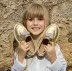 Mocassim Infantil Feminino Maria Lua Dourado Fivela Dupla Coração Strass