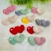 Presilha Infantil Euro Baby Kids Rose Dourado Coração Duplo com Pérolas Brilho