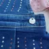 Salopete Infantil Animê Jeans Strass 