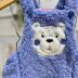 Salopete Infantil Mon Sucré Azul de Urso Pelúciado