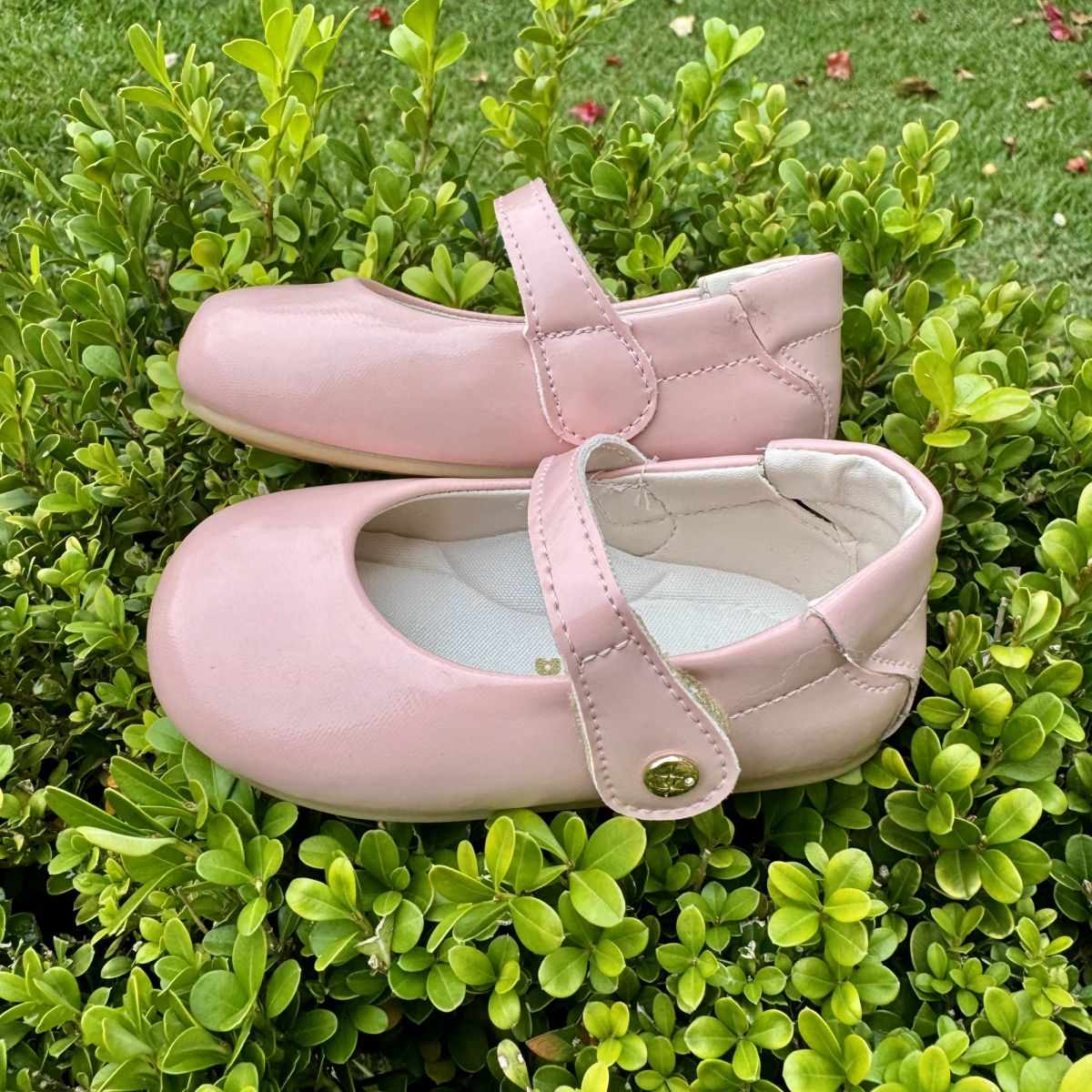 Sapatilha Infantil Xua Xua Rosa em Verniz e Velcro