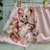 Short Infantil Yoyo Rosa Ursinhas Floral 