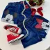 Shorts Infantil Feminino Animê Disney Minnie Jeans Escuro