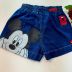 Shorts Infantil Feminino Animê Disney Minnie Jeans Escuro