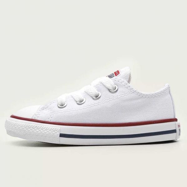 Tênis Infantil Converse All-Star Branco Couro Classico na EuroBabyKids