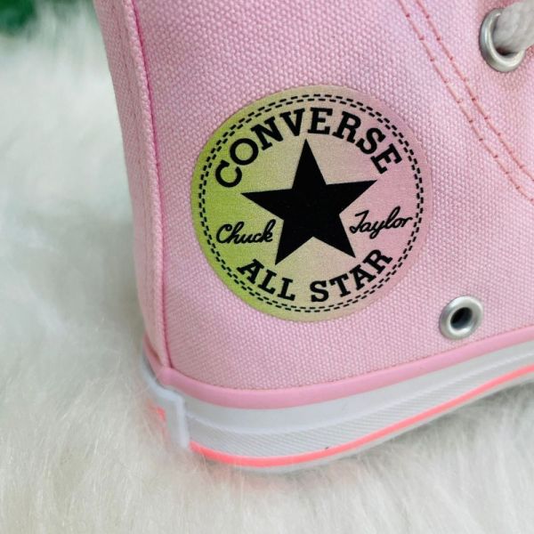 Tênis Infantil Converse All Star Cano Alto Rosa Clássico na